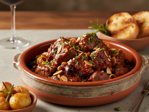 Recette Boeuf à la catalane au Cookeo - Plat principal Espagnole - Photo du plat prêt à déguster