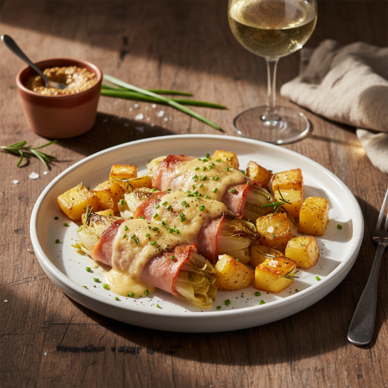 Recette Endives au jambon pommes de terre au Cookeo - Plat principal - Photo du plat prêt à déguster