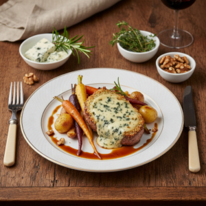 Filet mignon d’agneau au roquefort