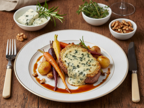 Recette Filet mignon d’agneau au roquefort au Cookeo - Plat principal Française - Photo du plat prêt à déguster
