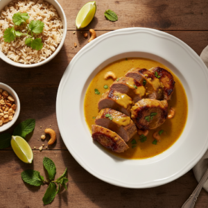 Filet mignon porc curry miel