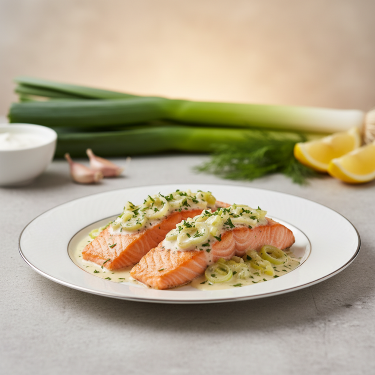 Recette Filets de saumon poireaux au Cookeo - Plat principal Française - Photo du plat prêt à déguster