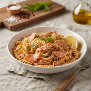 Pâtes au saumon fumé