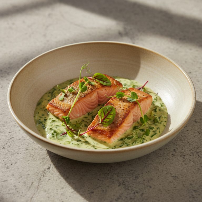 Recette Pavés de saumon à l'oseille au Cookeo - Plat principal Française - Photo du plat prêt à déguster