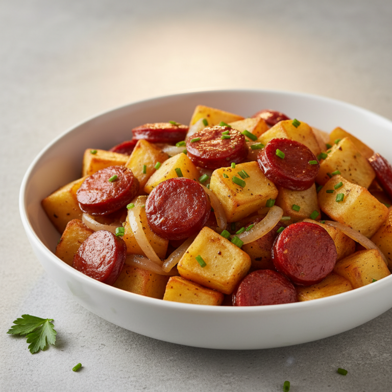 Recette Poêlée pommes de terre chorizo au Cookeo - Plat principal - Photo du plat prêt à déguster