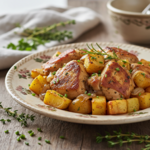 Poêlée poulet pommes de terre