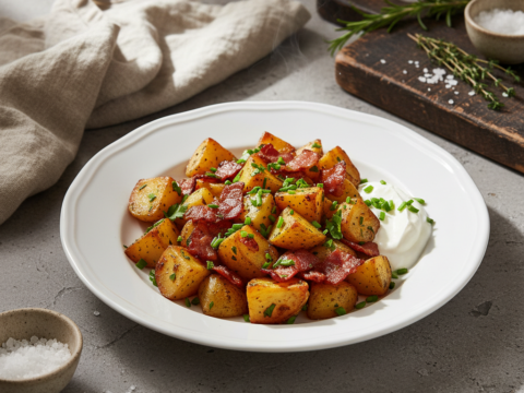 Recette Pommes de terre aux lardons 2 au Cookeo - Plat principal Française - Photo du plat prêt à déguster