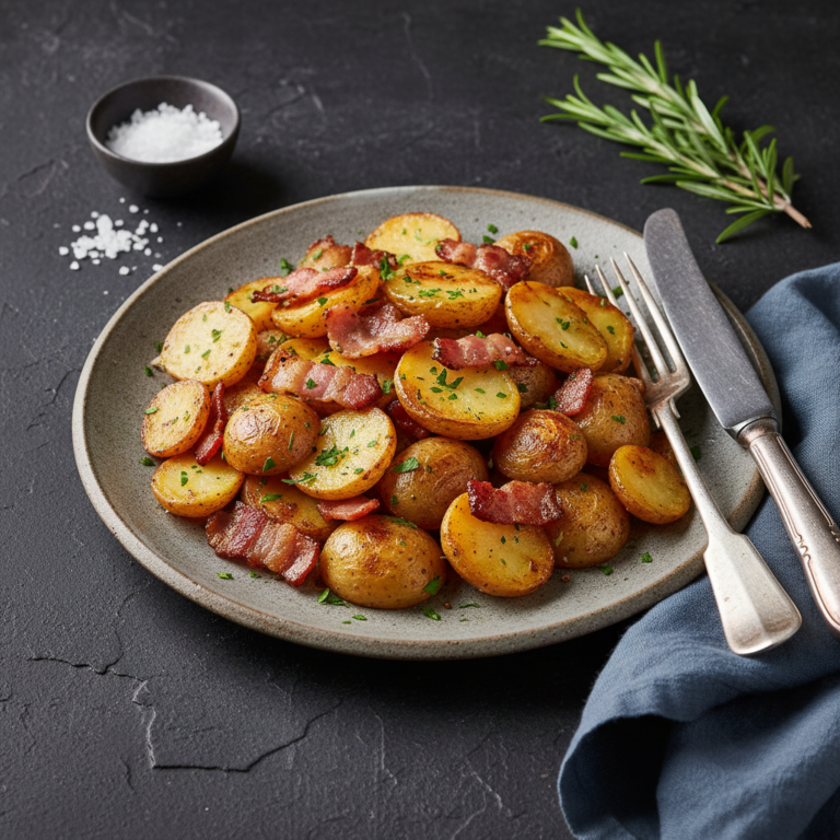 Recette Pommes de terre aux lardons au Cookeo - Plat principal Française - Photo du plat prêt à déguster