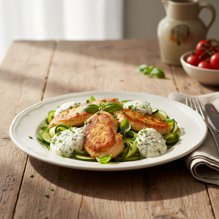 Recette Poulet courgettes Boursin au Cookeo - Plat principal Française - Photo du plat prêt à déguster