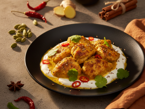 Recette Poulet yahourt curry au Cookeo - Plat principal Indienne - Photo du plat prêt à déguster