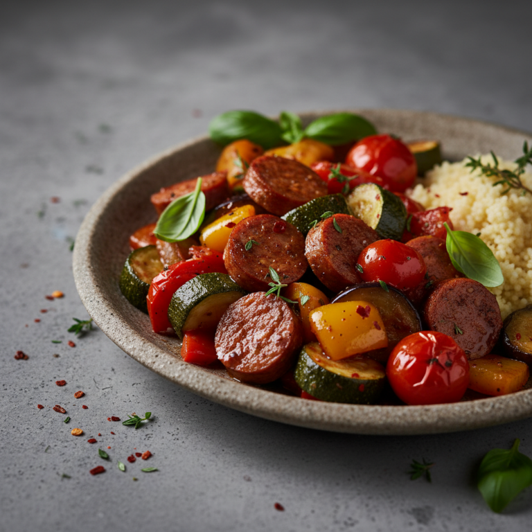 Recette Ratatouille merguez au Cookeo - Plat principal Française - Photo du plat prêt à déguster