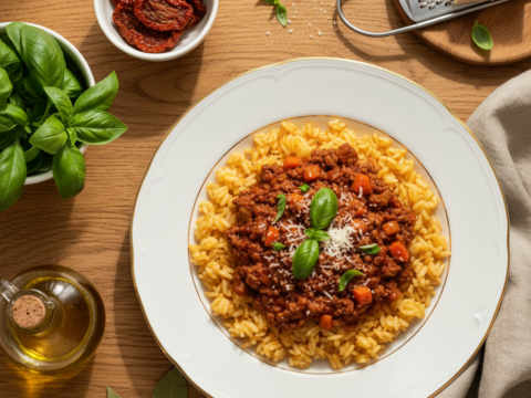 Recette Riz à la bolognaise au Cookeo - Plat principal Italienne - Photo du plat prêt à déguster
