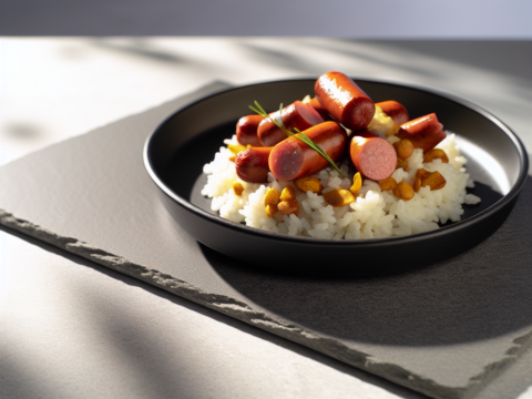 Recette Riz aux Knacki au Cookeo - Plat principal - Photo du plat prêt à déguster