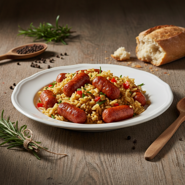 Recette Riz aux chipolatas au Cookeo - Plat principal Française - Photo du plat prêt à déguster