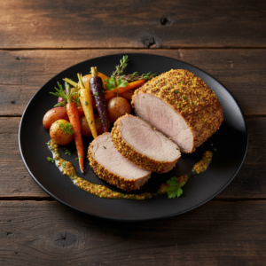 Rôti de porc moutarde