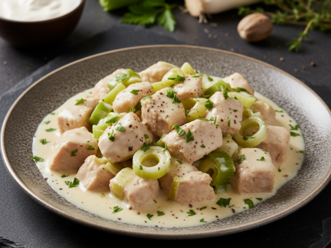 Recette Blanquette de dinde poireaux au Cookeo - Plat principal Française - Photo du plat prêt à déguster