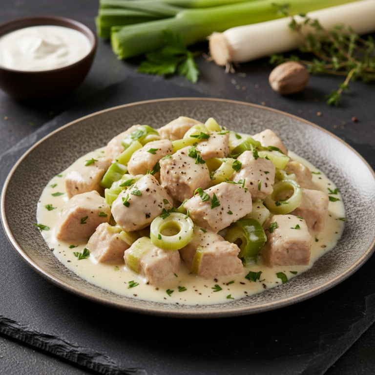 Recette Blanquette de dinde poireaux au Cookeo - Plat principal Française - Photo du plat prêt à déguster