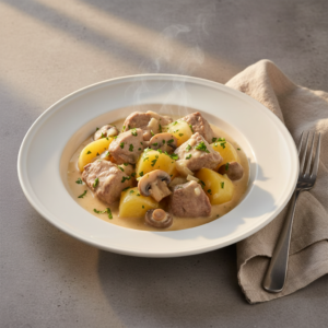 Recette Blanquette de veau pomme de terre au Cookeo - Plat principal Française - Photo du plat prêt à déguster