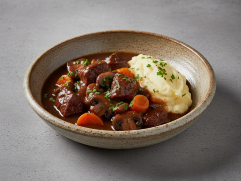 Recette Boeuf Guinness au Cookeo - Plat principal Irlandaise - Photo du plat prêt à déguster