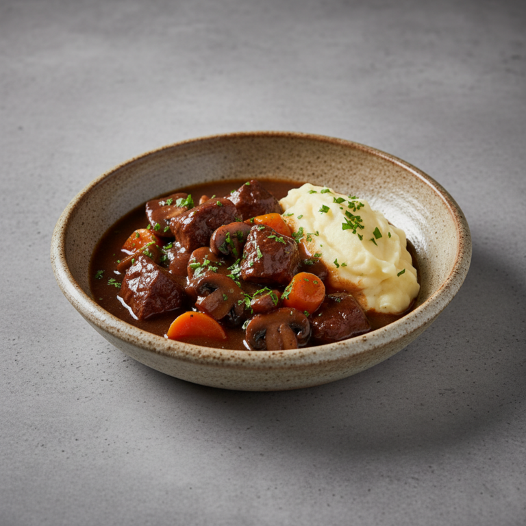 Recette Boeuf Guinness au Cookeo - Plat principal Irlandaise - Photo du plat prêt à déguster