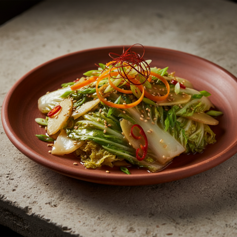 Recette Chou chinois au gingembre au Cookeo - Plat principal Asiatique - Photo du plat prêt à déguster