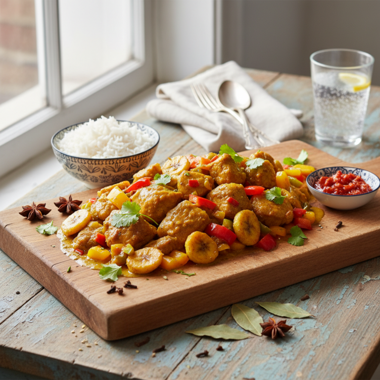 Recette Colombo de porc à la banane au Cookeo - Plat principal Créole - Photo du plat prêt à déguster