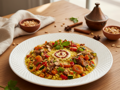 Recette Couscous express au Cookeo - Plat principal Marocaine - Photo du plat prêt à déguster
