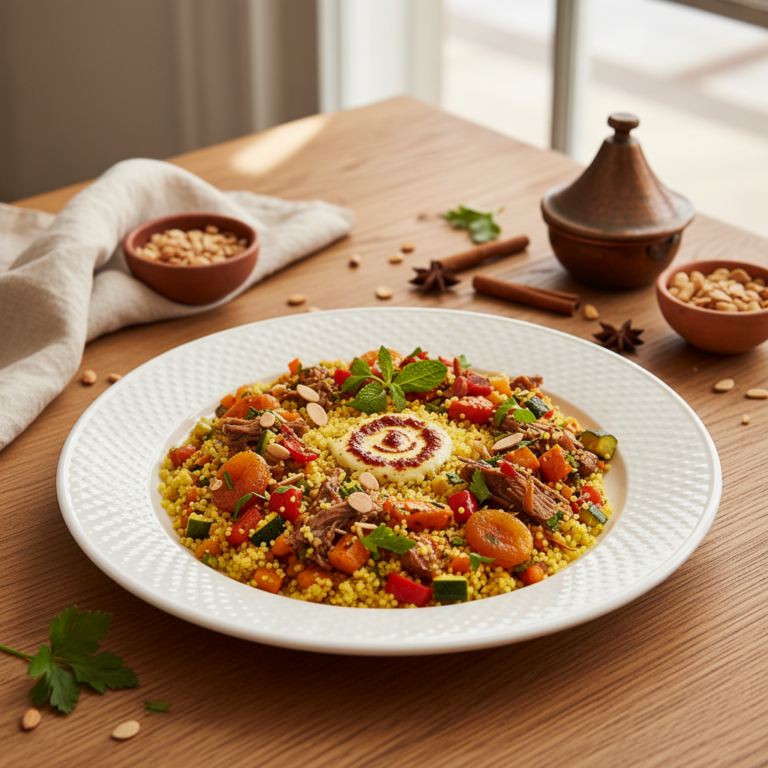 Recette Couscous express au Cookeo - Plat principal Marocaine - Photo du plat prêt à déguster