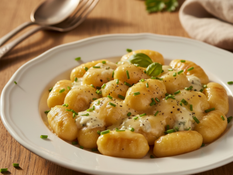 Recette Gnocchis aux 4 fromages au Cookeo - Plat principal Italienne - Photo du plat prêt à déguster