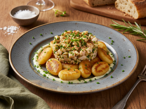 Recette Gnocchis tartare poulet au Cookeo - Plat principal Italienne - Photo du plat prêt à déguster