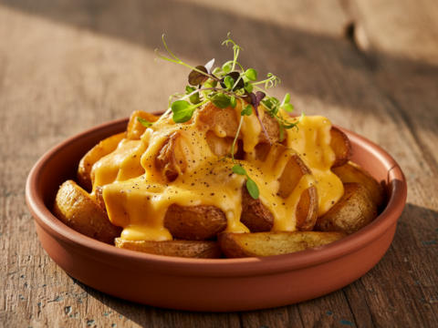 Recette Pommes de terre sauce cheddar au Cookeo - Plat principal Française - Photo du plat prêt à déguster