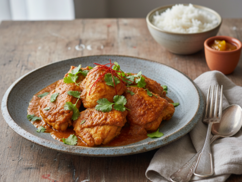 Recette Poulet Massalé au Cookeo - Plat principal Créole - Photo du plat prêt à déguster