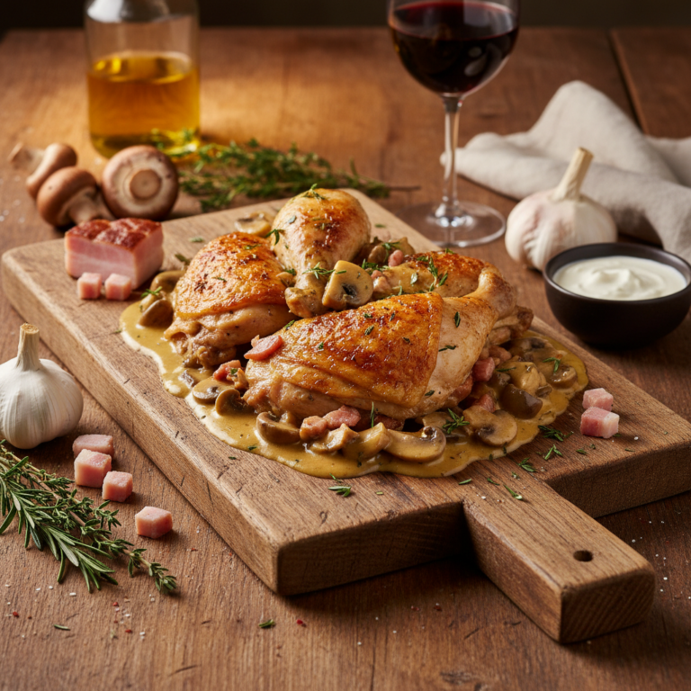 Recette Poulet à l'auvergnate au Cookeo - Plat principal Française - Photo du plat prêt à déguster