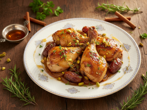 Recette Poulet cannelle et miel au Cookeo - Plat principal Marocaine - Photo du plat prêt à déguster