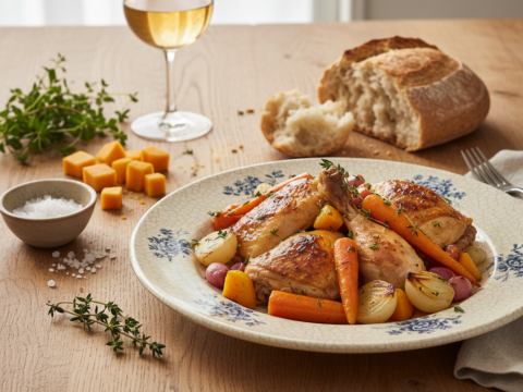 Recette Poulet et rutabaga au Cookeo - Plat principal Créole - Photo du plat prêt à déguster