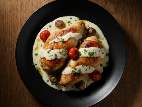 Recette Poulet sauce mascarpone au Cookeo - Plat principal Française - Photo du plat prêt à déguster