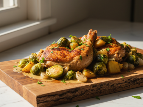 Recette Poulet à la bruxelloise au Cookeo - Plat principal Belge - Photo du plat prêt à déguster
