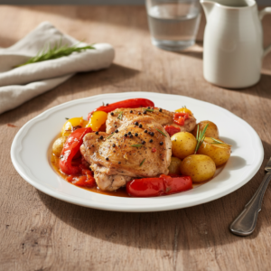 Poulet poivron pommes de terre