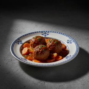Boulettes sauce tomate et carottes