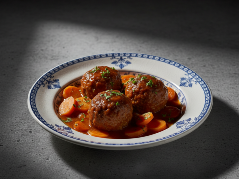 Recette Boulettes sauce tomate et carottes au Cookeo - Plat principal Française - Photo du plat prêt à déguster