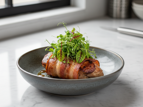 Recette Lapin entrelardé au Cookeo - Plat principal Française - Photo du plat prêt à déguster