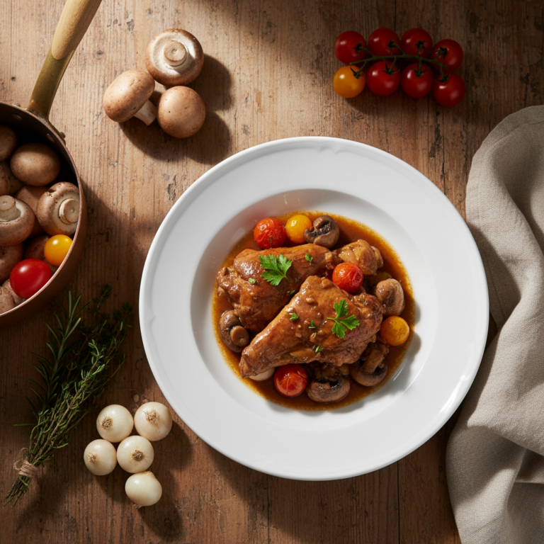 Recette Lapin marengo au Cookeo - Plat principal Française - Photo du plat prêt à déguster