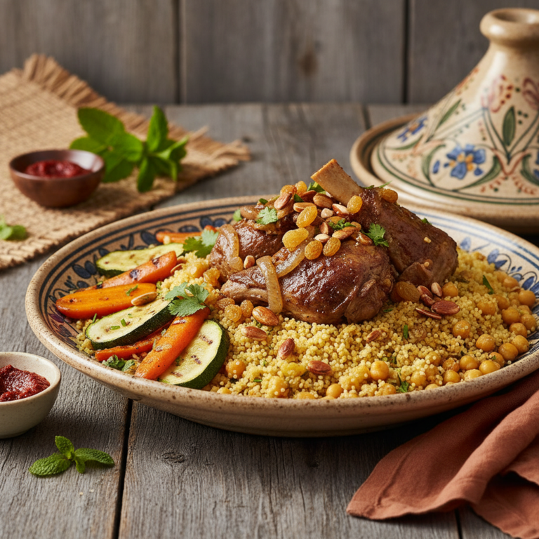 Recette Couscous agneau au Cookeo - Plat principal Marocaine - Photo du plat prêt à déguster