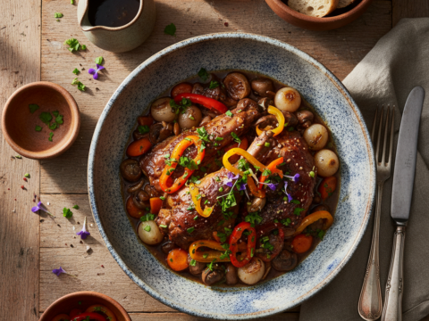 Recette Lapin à la bière au Cookeo - Plat principal Française - Photo du plat prêt à déguster