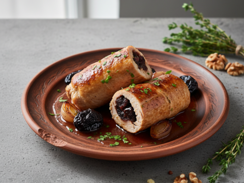 Recette Paupiettes de dinde aux pruneaux au Cookeo - Plat principal Française - Photo du plat prêt à déguster