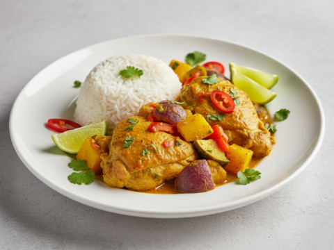 Recette Colombo de poulet à l'antillaise au Cookeo - Plat principal Créole - Photo du plat prêt à déguster