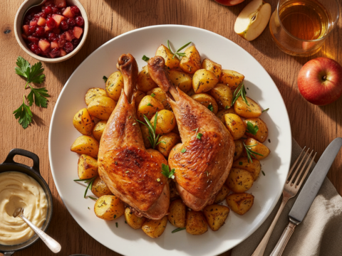 Recette Cuisses de dinde aux pommes de terre au Cookeo - Plat principal Française - Photo du plat prêt à déguster