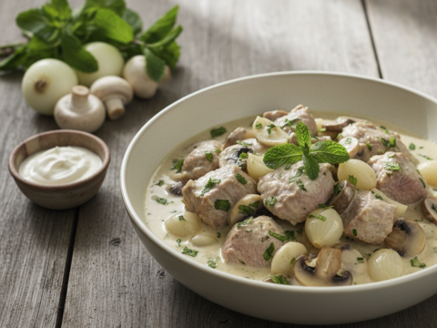 Recette Blanquette d'agneau à la menthe au Cookeo - Plat principal Française - Photo du plat prêt à déguster