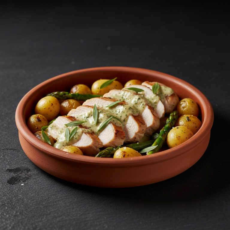 Recette Blanc de poulet à l'estragon au Cookeo - Plat principal Française - Photo du plat prêt à déguster