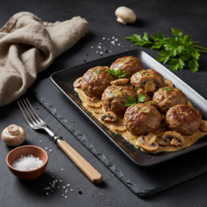 Boulettes de bœuf aux champignons